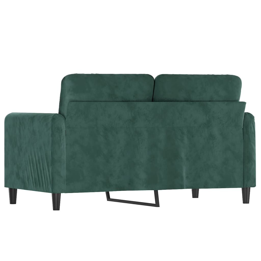 2-seater Sofa Dark green Velvet (100% polyester) 2-seater