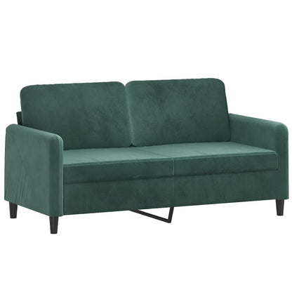 2-seater Sofa Dark Green Velvet, Metal, Textilene 2-seater