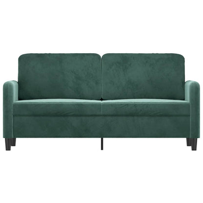 2-seater Sofa Dark Green Velvet, Metal, Textilene 2-seater
