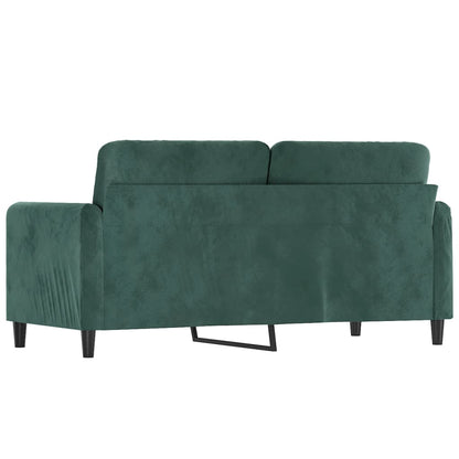 2-seater Sofa Dark Green Velvet, Metal, Textilene 2-seater