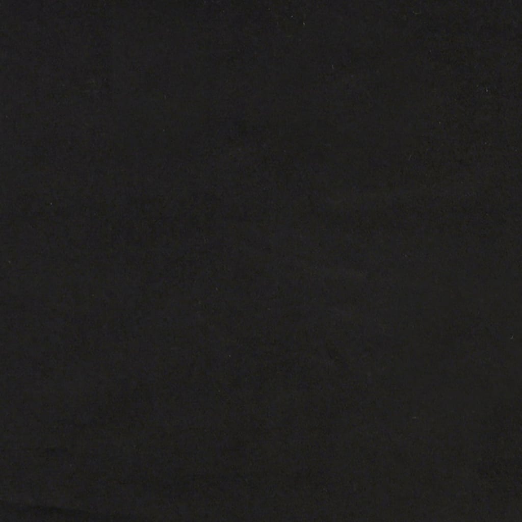 2-seater Sofa Black Velvet (100% polyester), metal, textilene