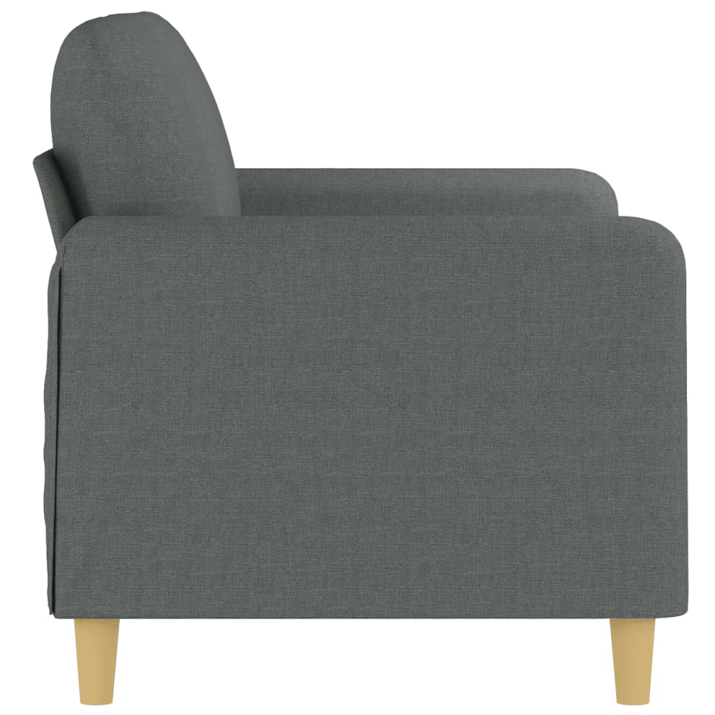 2-seater Sofa Dark grey Fabric (100% polyester), metal, textilene