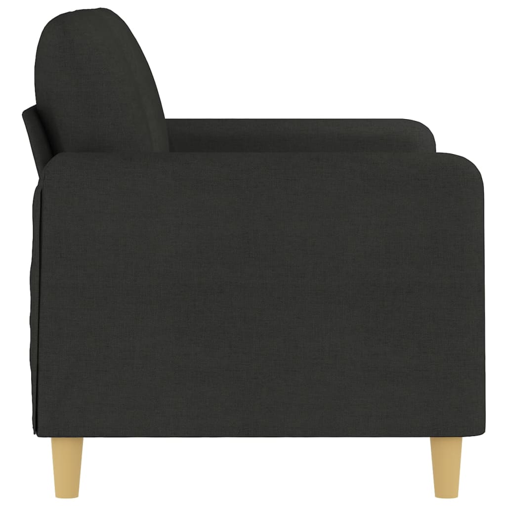 2-seater Sofa Black 100% polyester, metal, textilene Medium