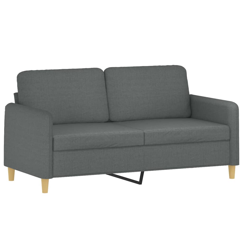 2-seater Sofa Dark gray Fabric (100% polyester), metal 2-seater