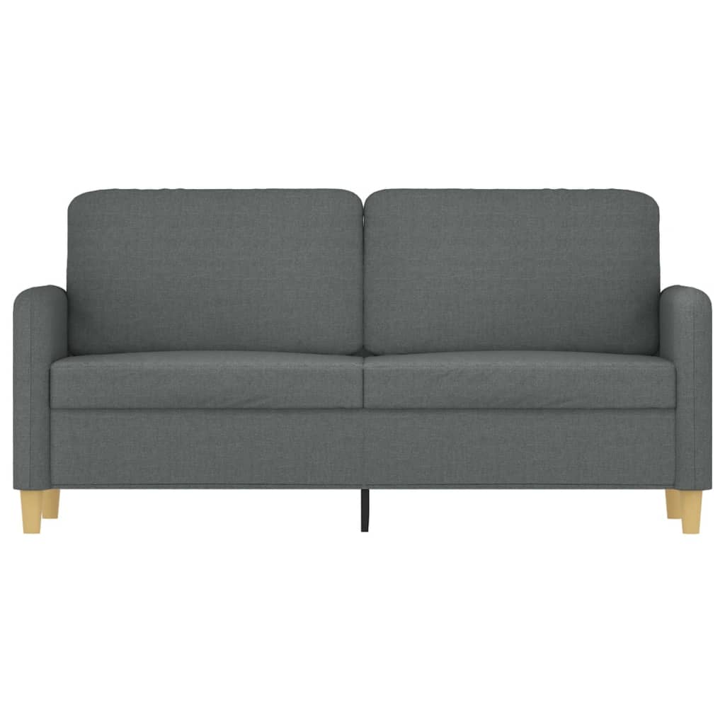 2-seater Sofa Dark gray Fabric (100% polyester), metal 2-seater