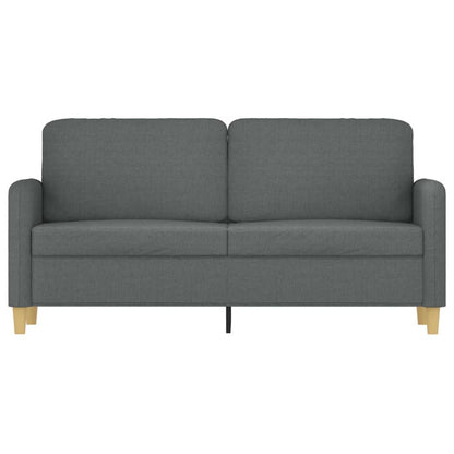 2-seater Sofa Dark gray Fabric (100% polyester), metal 2-seater