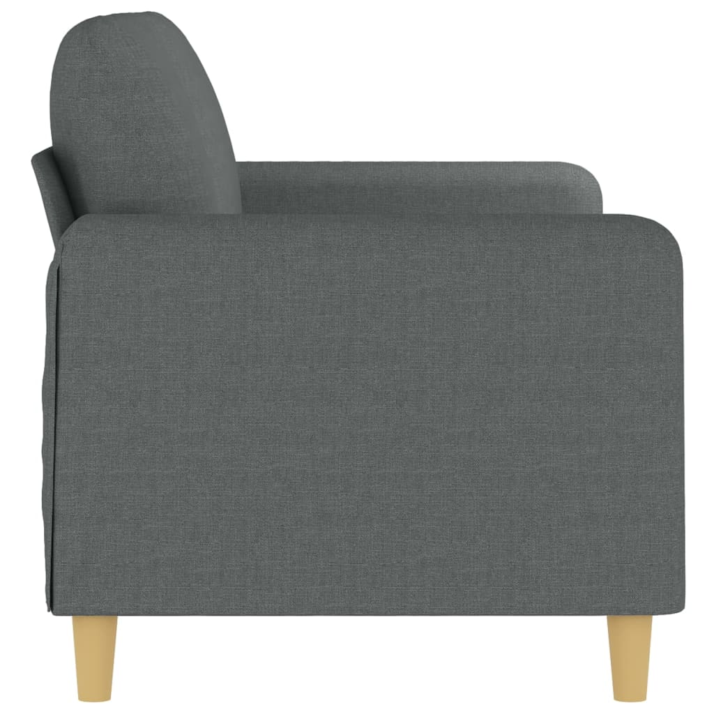 2-seater Sofa Dark gray Fabric (100% polyester), metal 2-seater