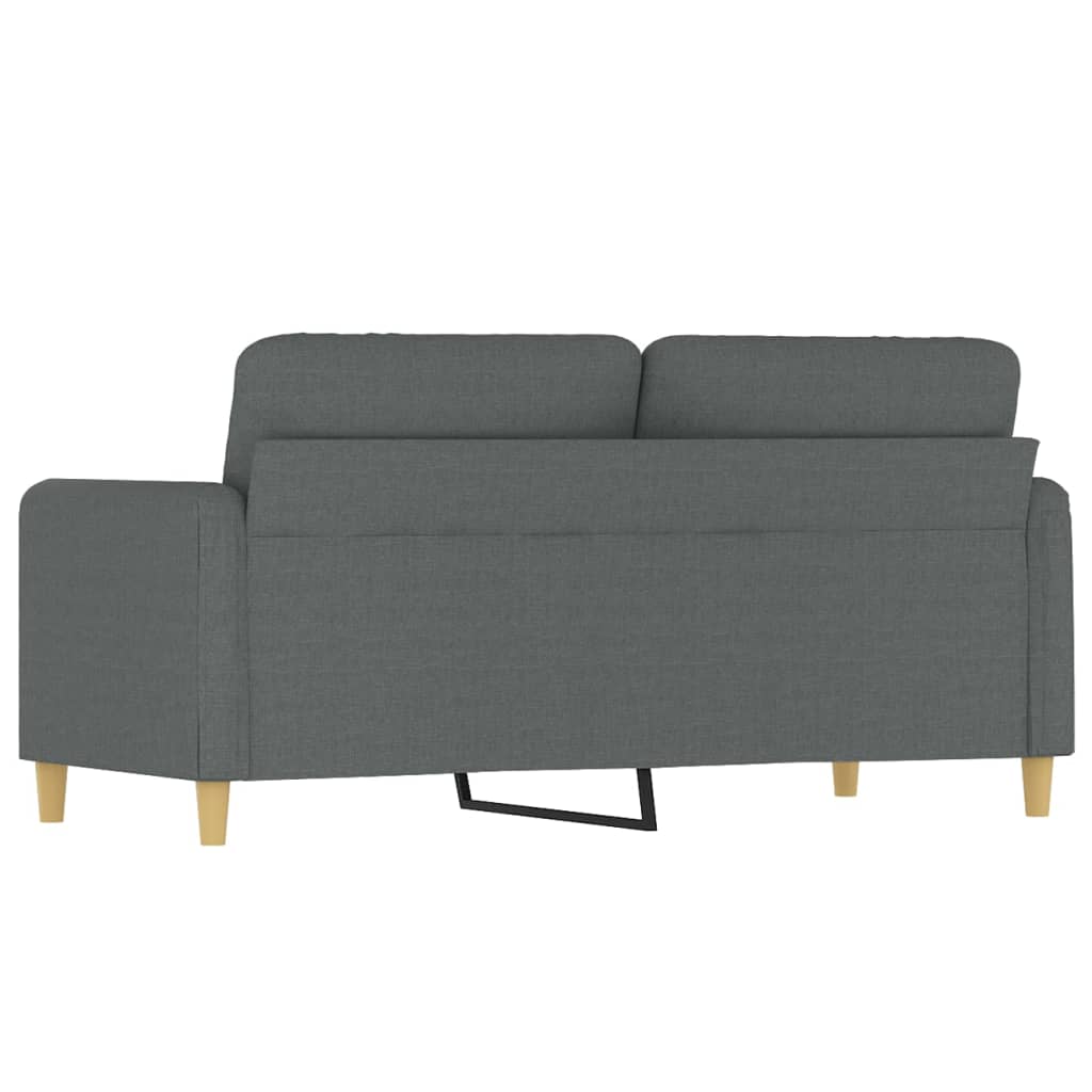 2-seater Sofa Dark gray Fabric (100% polyester), metal 2-seater