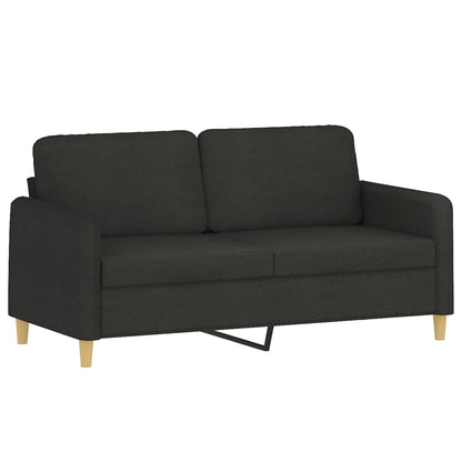 2-seater Sofa Black Fabric (100% polyester), metal, textilene
