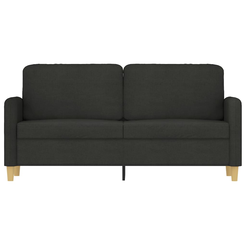 2-seater Sofa Black Fabric (100% polyester), metal, textilene
