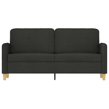2-seater Sofa Black Fabric (100% polyester), metal, textilene