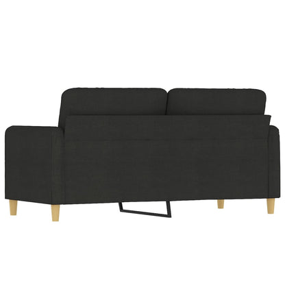 2-seater Sofa Black Fabric (100% polyester), metal, textilene
