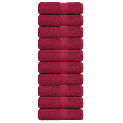 Guest Towels "FROGN" 10 pcs Bordeaux 30x50 cm 360 gsm