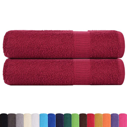 Hand Towels "FROGN" 2 pcs Bordeaux 50x100 cm 360 gsm