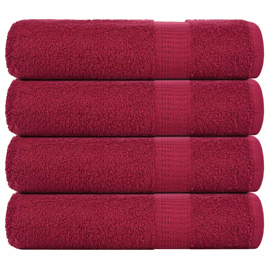 Hand Towels "FROGN" 4 pcs Bordeaux 50x100 cm 360 gsm
