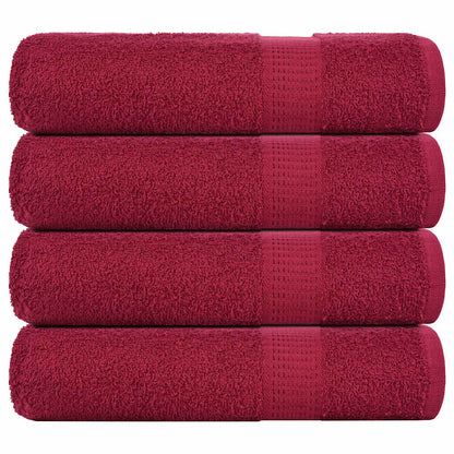 Hand Towels "FROGN" 4 pcs Bordeaux 50x100 cm 360 gsm