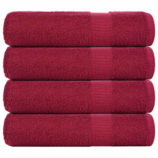 Hand Towels "FROGN" 4 pcs Bordeaux 50x100 cm 360 gsm