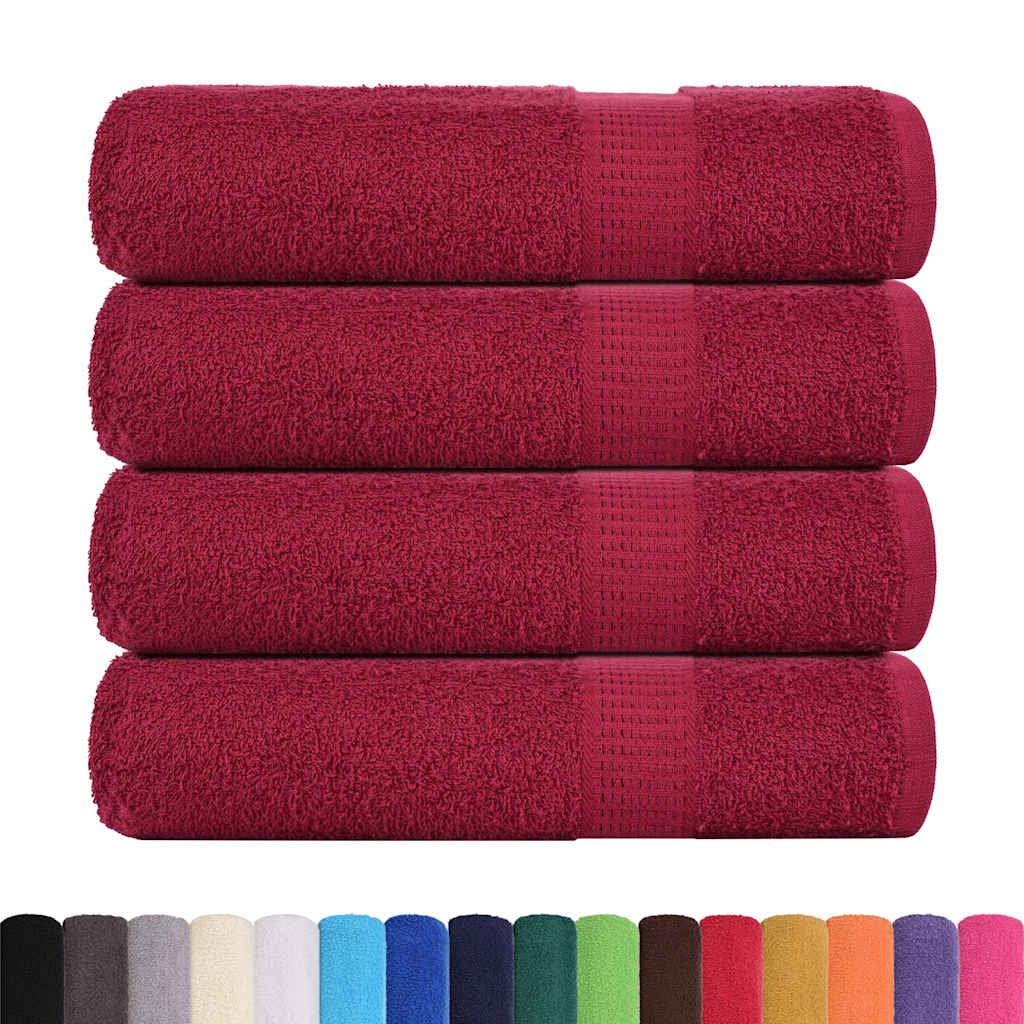 Hand Towels "FROGN" 4 pcs Bordeaux 50x100 cm 360 gsm