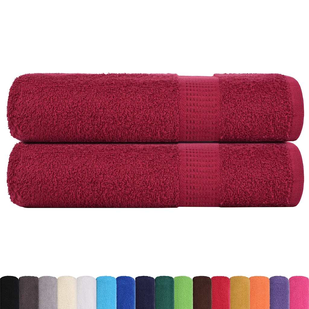 Bath Towels "FROGN" 2 pcs Bordeaux 100x150 cm 360 gsm