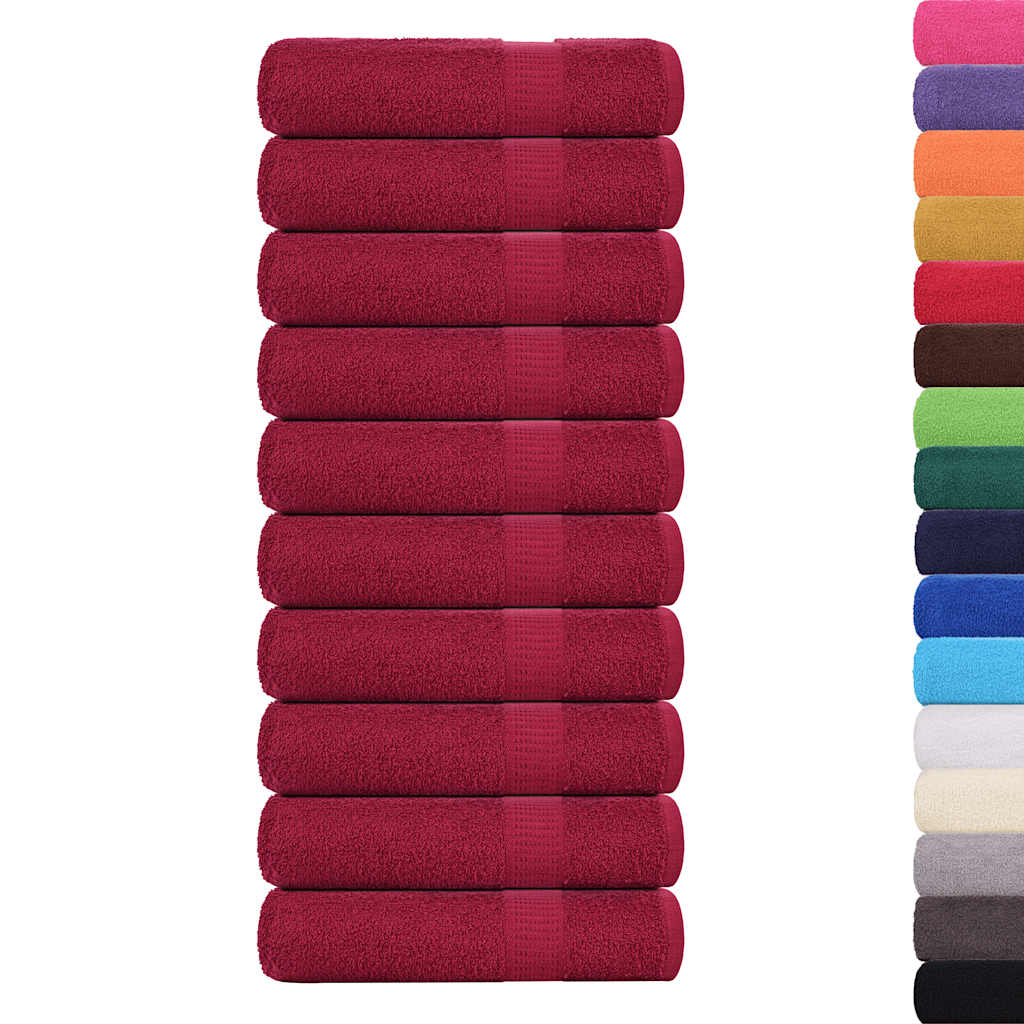 Bath Towels "FROGN" 10 pcs Bordeaux 100x150 cm 360 gsm