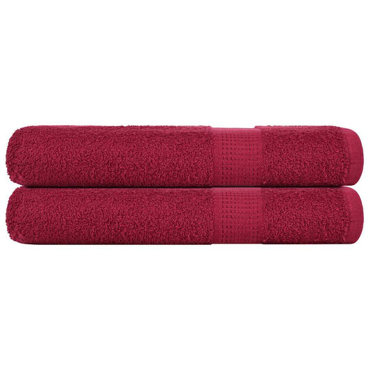 Towels "FROGN" 2 pcs Bordeaux 100x200 cm 360 gsm