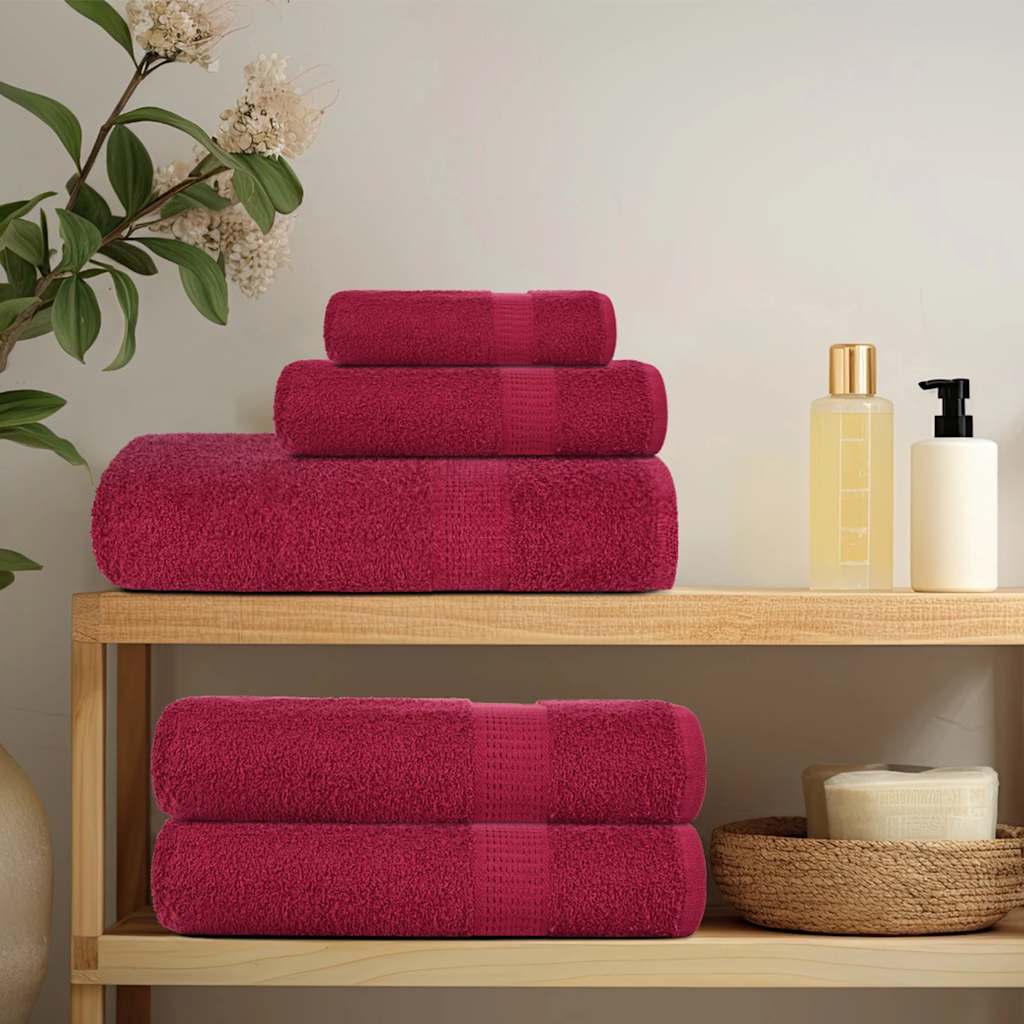 Towels "FROGN" 2 pcs Bordeaux 100x200 cm 360 gsm