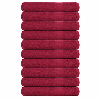 Towels "FROGN" 10 pcs Bordeaux 100x200 cm 360 gsm