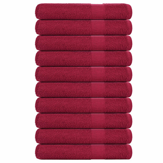 Towels "FROGN" 10 pcs Bordeaux 100x200 cm 360 gsm