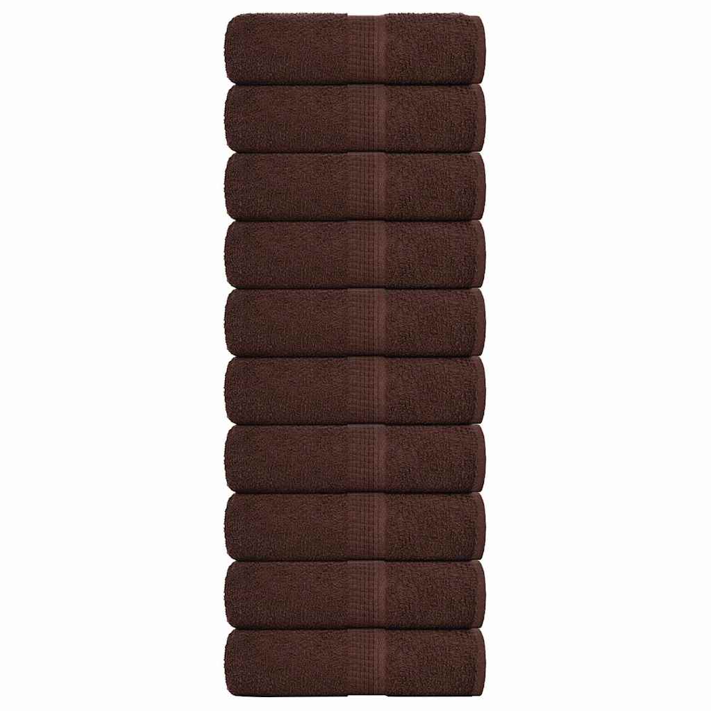 Wash Towels "FROGN" 10 pcs Brown 30x30 cm 360 gsm
