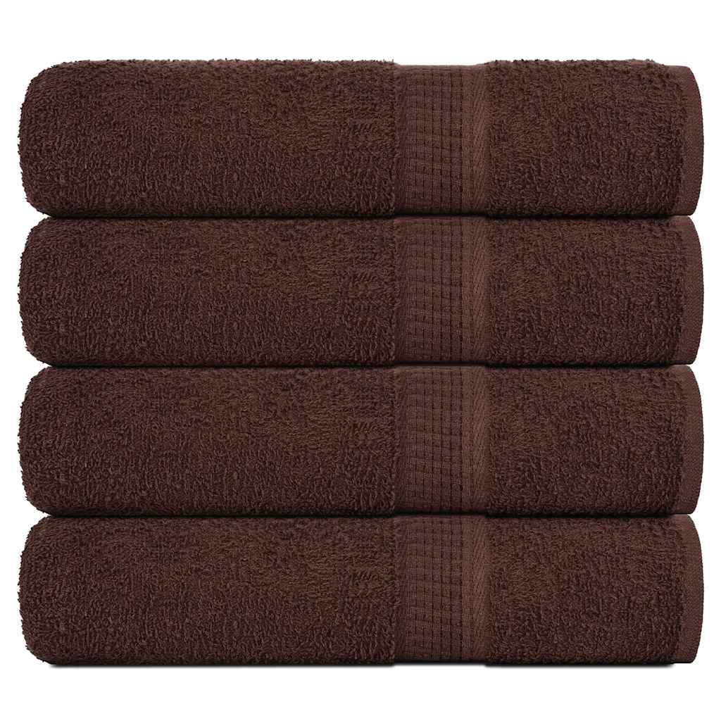 Hand Towels "FROGN" 4 pcs Brown 50x100 cm 360 gsm