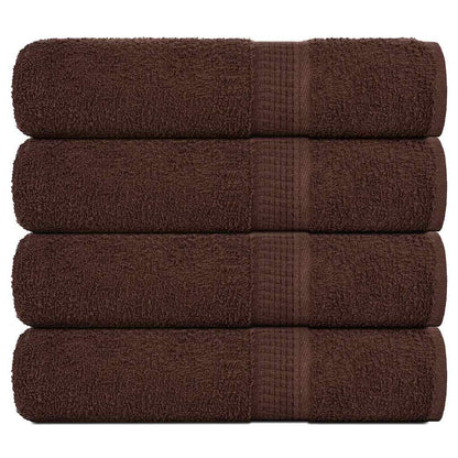 Hand Towels "FROGN" 4 pcs Brown 50x100 cm 360 gsm