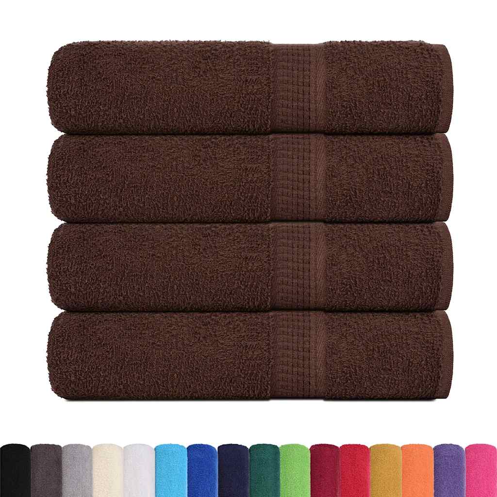 Hand Towels "FROGN" 4 pcs Brown 50x100 cm 360 gsm