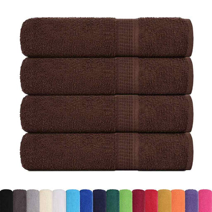 Hand Towels "FROGN" 4 pcs Brown 50x100 cm 360 gsm