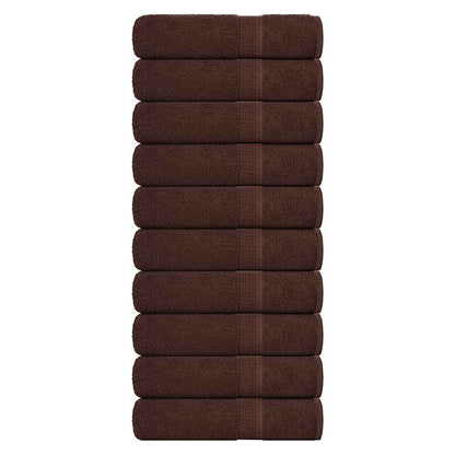 Hand Towels "FROGN" 10 pcs Brown 50x100 cm 360 gsm