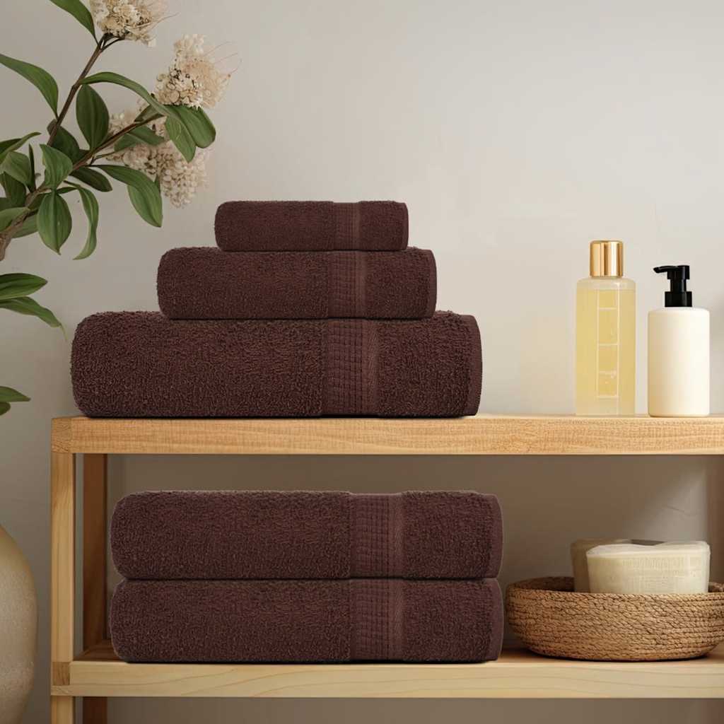 Hand Towels "FROGN" 10 pcs Brown 50x100 cm 360 gsm