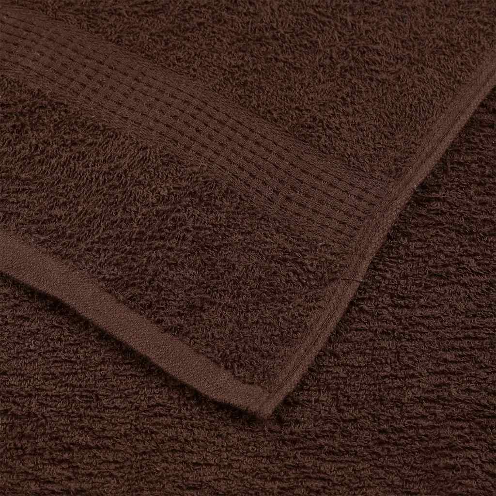 Hand Towels "FROGN" 10 pcs Brown 50x100 cm 360 gsm