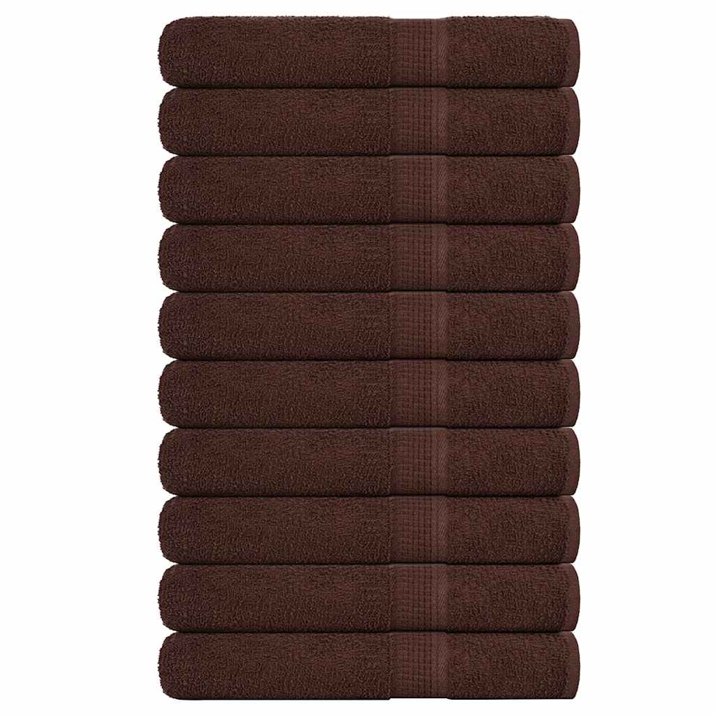Towels "FROGN" 10 pcs Brown 100x200 cm 360 gsm