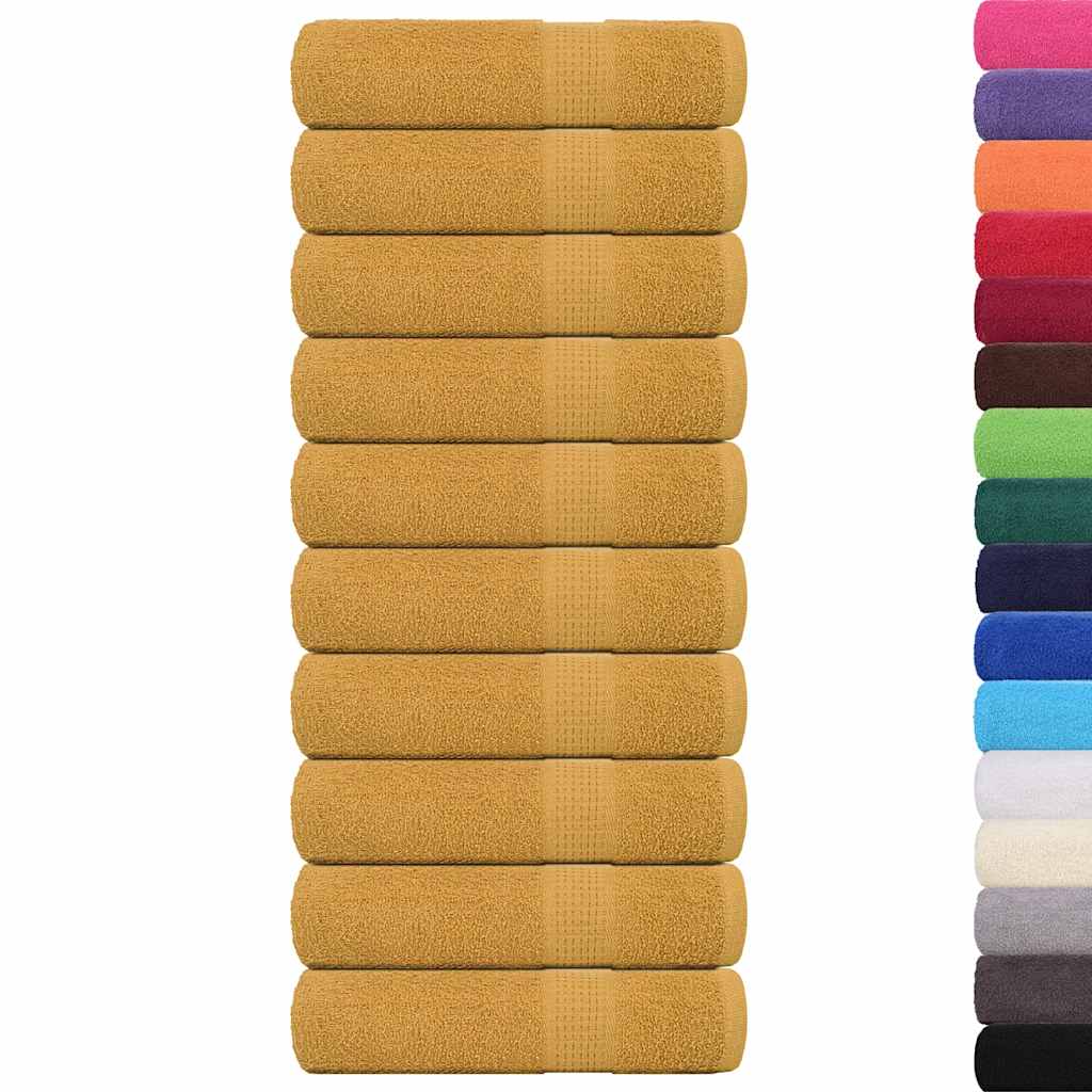 Shower Towels "FROGN" 10 pcs Gold 70x140 cm 360 gsm
