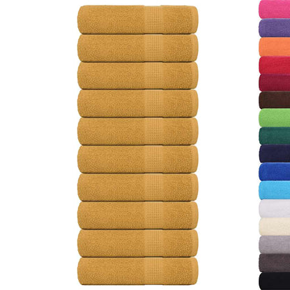 Bath Towels "FROGN" 10 pcs Gold 100x150 cm 360 gsm