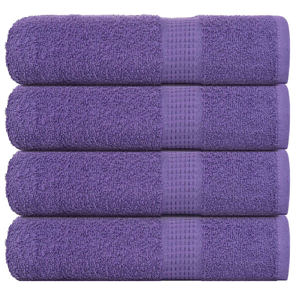 Hand Towels "FROGN" 4 pcs Purple 50x100 cm 360 gsm