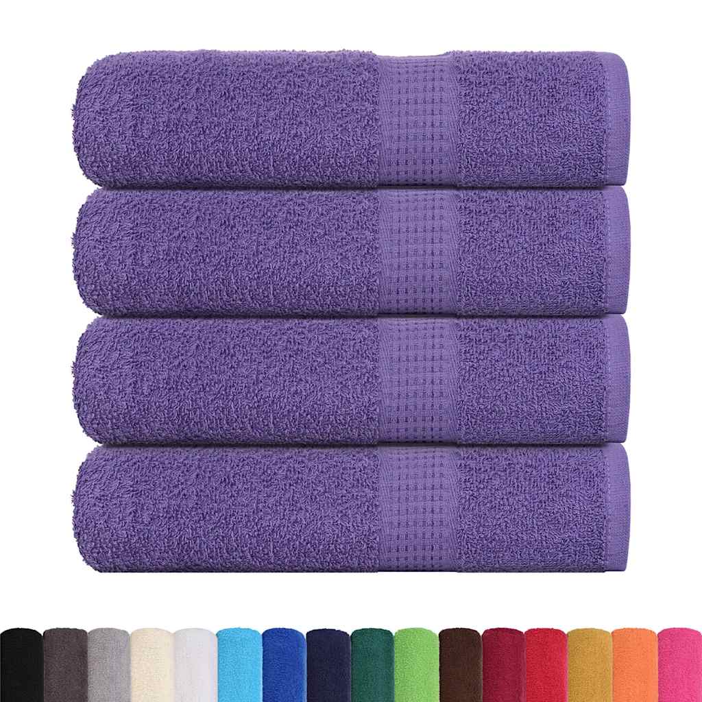 Hand Towels "FROGN" 4 pcs Purple 50x100 cm 360 gsm