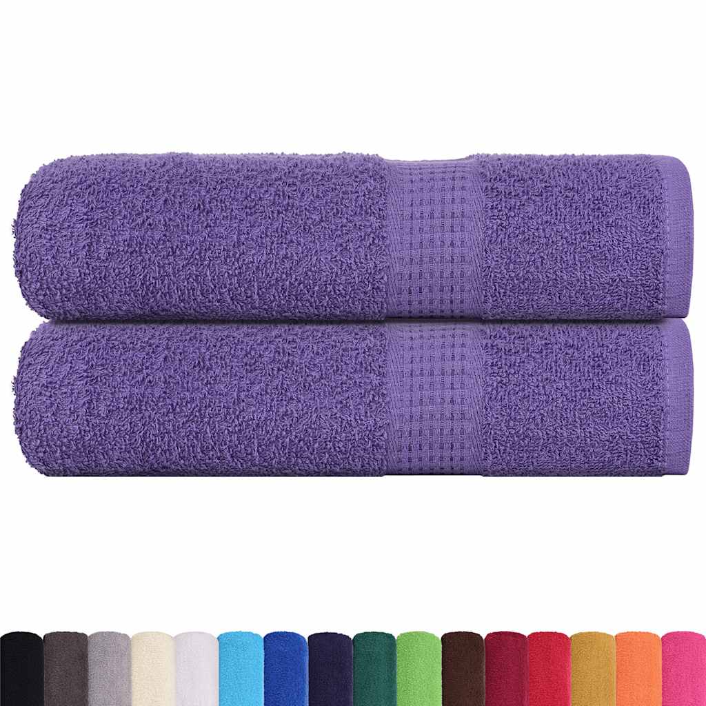 Bath Towels "FROGN" 2 pcs Purple 100x150 cm 360 gsm