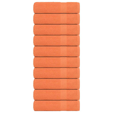 Bath Towels 10 pcs Orange 100x150 cm 360 gsm 100% Cotton