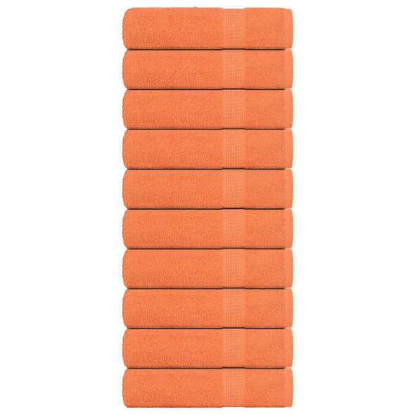 Bath Towels 10 pcs Orange 100x150 cm 360 gsm 100% Cotton