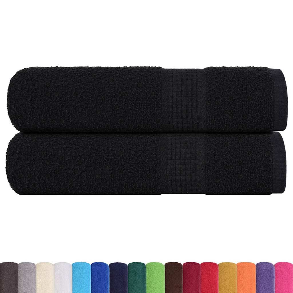Bath Towels "FROGN" 2 pcs Black 100x150 cm 360 gsm