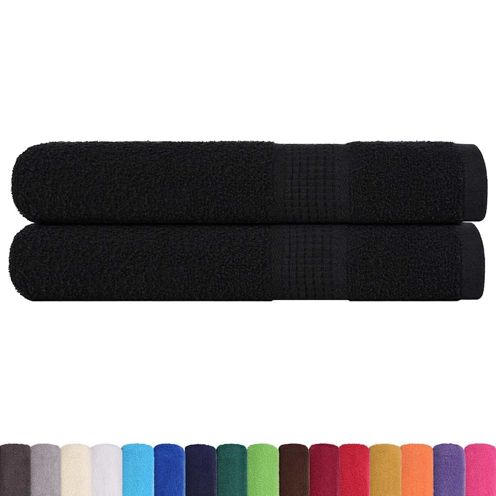 Sauna Towels "FROGN" 2 pcs Black 80x200 cm 360 gsm