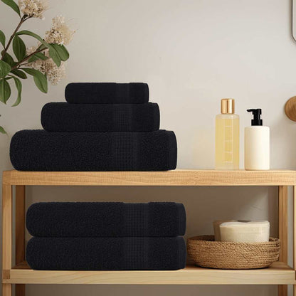 Sauna Towels "FROGN" 4 pcs Black 80x200 cm 360 gsm