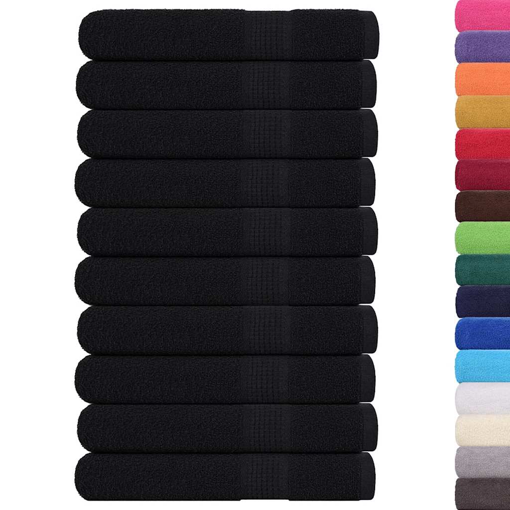 Towels "FROGN" 10 pcs Black 100x200 cm 360 gsm