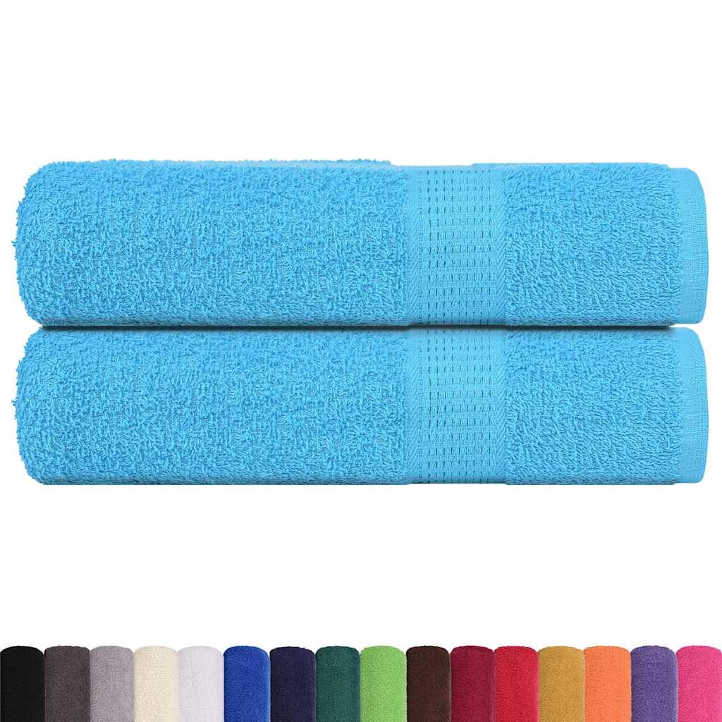 Hand Towels "FROGN" 2 pcs Turquoise 50x100 cm 360 gsm