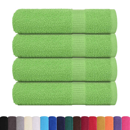 Hand Towels "FROGN" 4 pcs Apple Green 50x100 cm 360 gsm